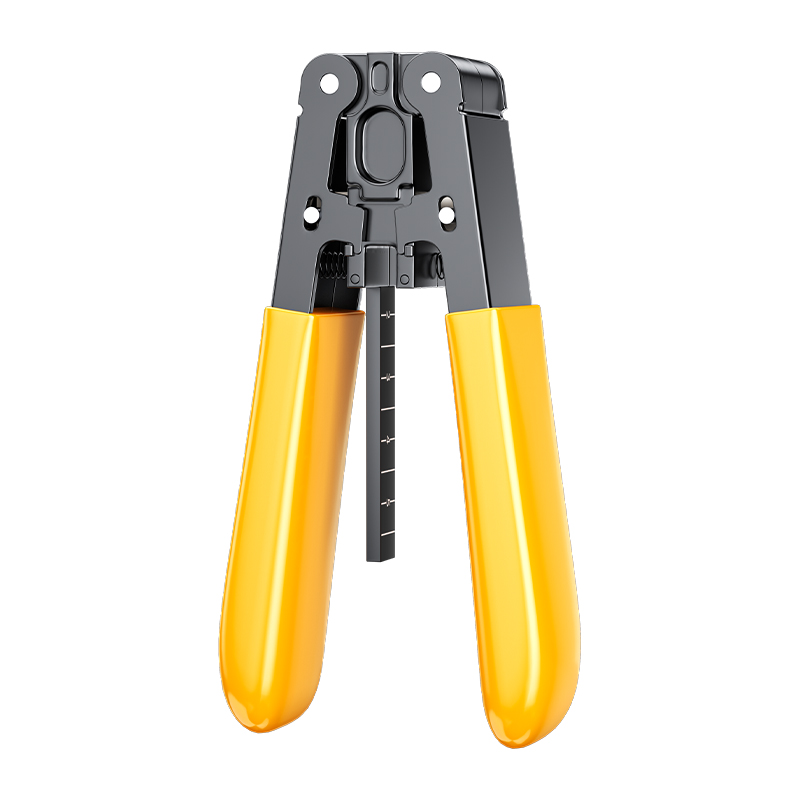 Leather wire stripping pliers (orange handle)